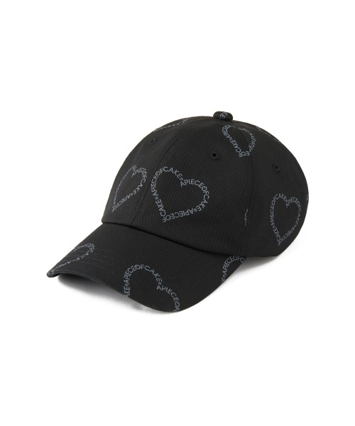 Heart Logo Cotton Ball Cap_Black